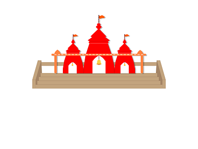 Hindu Temple Illustration design graphic design illustration ui ux vector