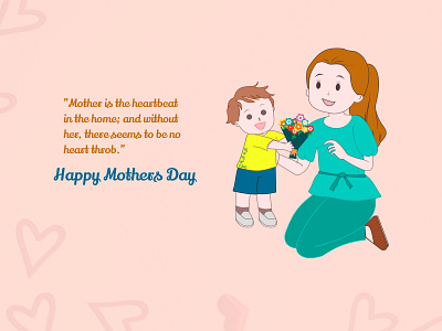 Happy Mothers Day app design graphic design illustration typography ui vector