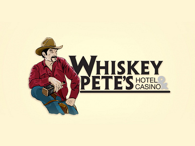 Whiskey Petes casino character illustrated illustrator jackdaniels logo