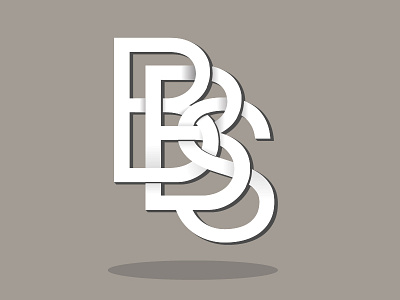 BBS Type Weave 3d illustrator monogram typography weave