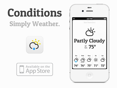 Meet 'Conditions for iOS', a new minimalistic weather app by me!