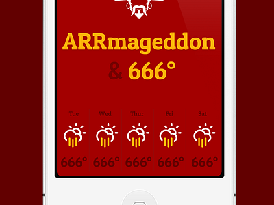 Arrrgh ye Matey’s! app conditions hell ios iphone minimal pirate rain red simple weather