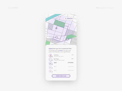 Location tracker app challenge design experience flat design interface location mobile tracker ui ux