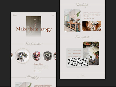 WebDesign proposal for a flower shop "Flora"