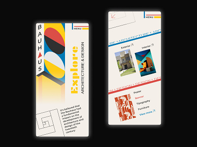 Ui & Ux concept in Bauhaus style