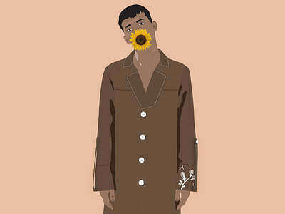 Men's Trench Coat design digital illustration fashion illustration people