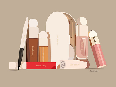 Rare Beauty Product Illustrations beauty design digital illustration fashion illustration product vector