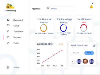 Financial application web app dashboard figma financial app fintech payment ui webapp website