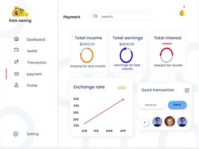 Financial application web app