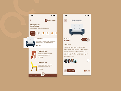 Furniture application design figma furniture ui uiux ux