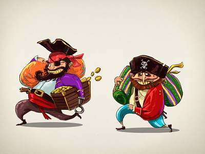 Pirates adventure art children childrens illustrations digital art digital painting full color illustration painting picture book
