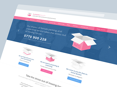 Removals Company - Landing Page