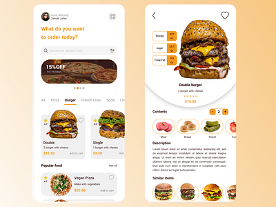 Food Delivery App design ui