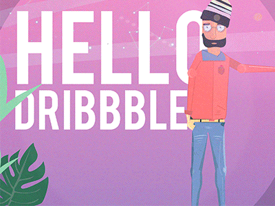 Hey, Dribbble! animation dribbble hello illustration