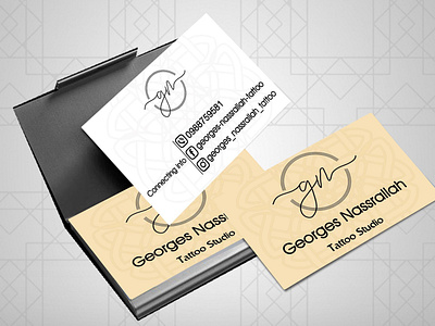 Tattoo studio visit Card graphic design