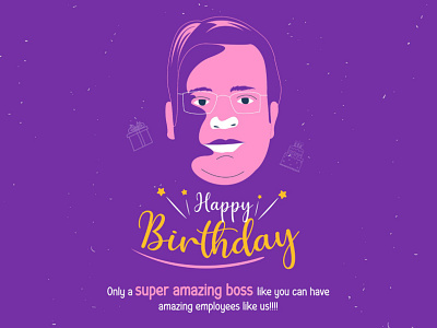 corporate happy birthday wishes Illustration