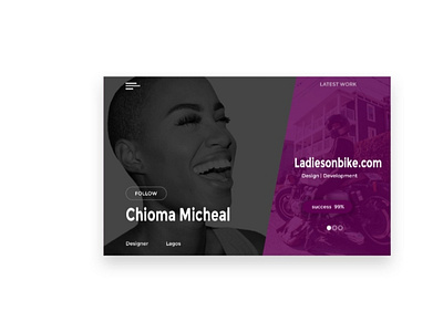 Web portfolio UI design