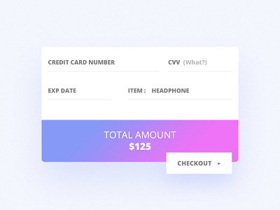 [UI DAY 02] - Credit Card Checkout (Daily UI) daily dailyui design interface light light ui mini photoshop ui visual