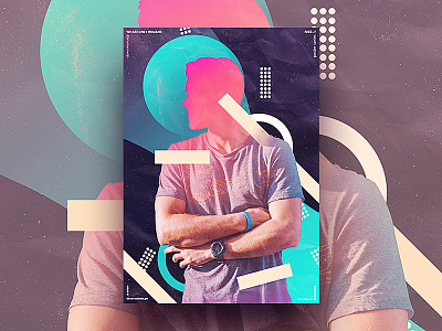 We Are Only Humans // 02 design geometric glow gradient graphics illustration photoshop shape shapes typography visual