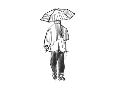 Umbrella Man - Sketch behind the scenes digital drawing drawing drawing challenge paintstorm studio process processes sketch sketching