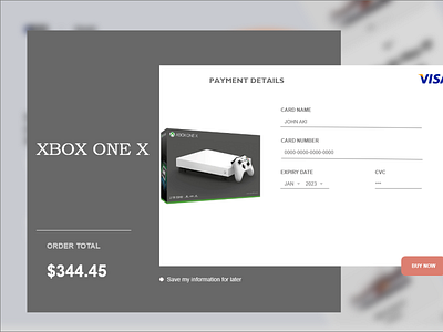 Payment Page design ui