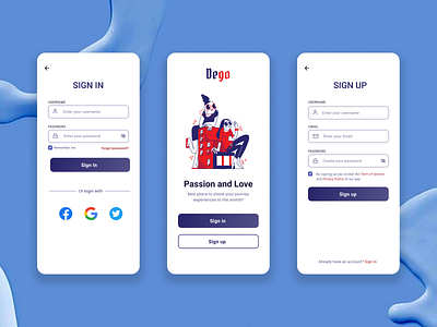 Sign in/ Sign Up UI Mobile App