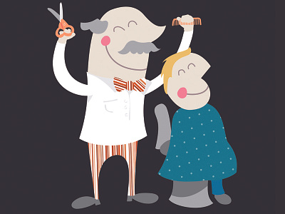 Snip-snip barber digital illustration