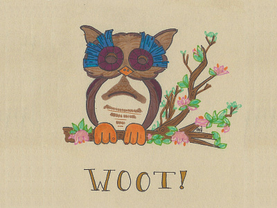 W00T illustration marker owl