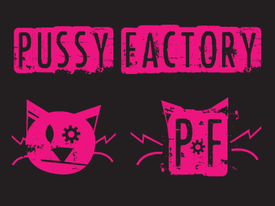 Pussy Factory Band austin band band logo logo music