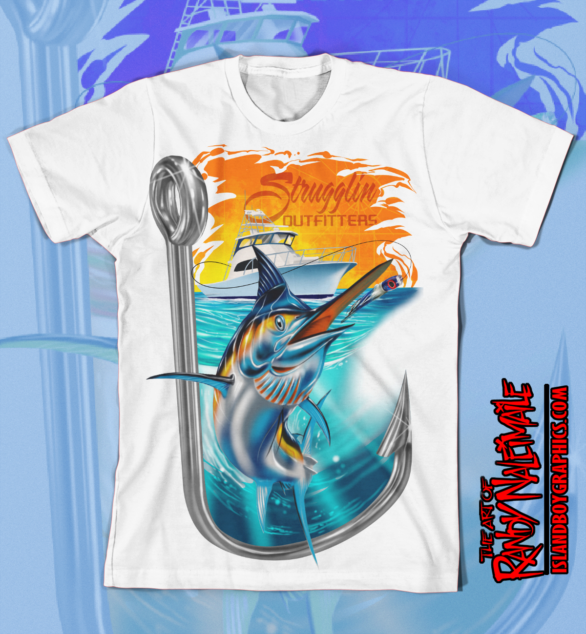 Marlin Fishing Custom Name And Department Hawaiian Shirt