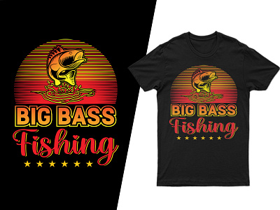 fishing t-shirt design vector stamp