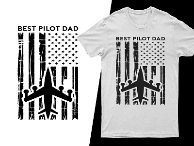 Best Pilot Dad Ever American Flag label