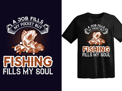 Fishing T-shirt Design Template retro