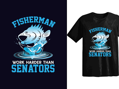 Fishing T-shirt Design Template retro