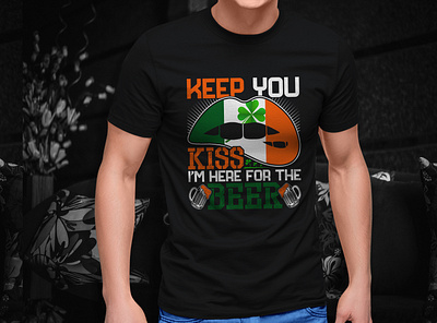 Keep You Kiss st patricks funny t shirt design