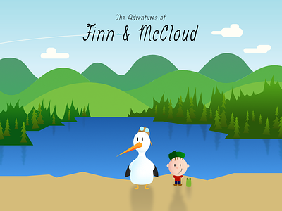 Finn & McCloud - Birth Announcement baby birth card design illustration print