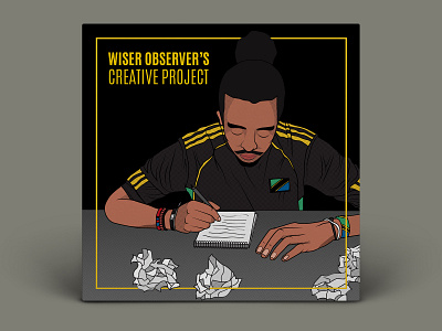 Wiser Observer's Creative Project #1 album art album artwork character cover art cover artwork design digital illustration illustration rapper