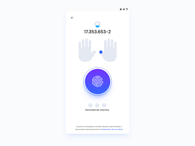 Fingerprint app design fingerprint scan ui