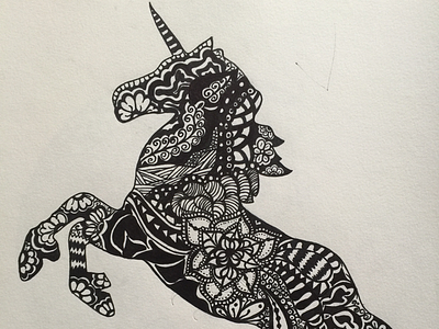 Unicorn - Zentangle Art