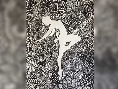 Ballerina - Zentangle Art