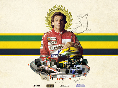 Legends Series - Senna . 2021 art ayrton senna boss brazil cars collage design f1 idol legends lotus maclaren racing series toleman toleman turdus willians