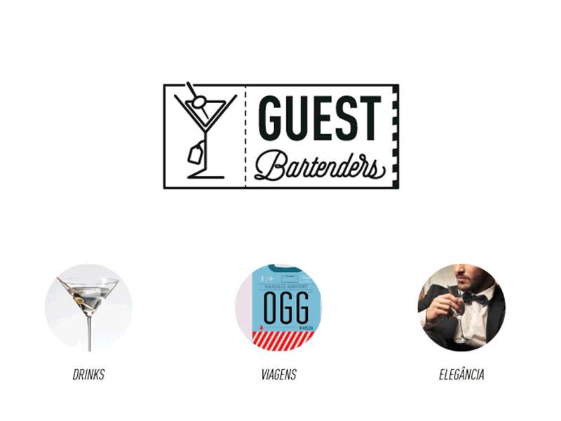 Guest Bartenders bartender drinks logo ticket