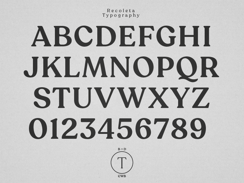 Turdus B+D Typography recoleta turdus typography font