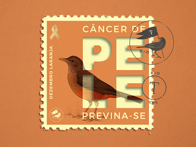 Turdus "Dezembro Laranja" Stamp branding cancer dezembro laranja oranje
