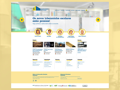 Laboratórios Escolares redesign education homepage lab redesign