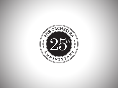 Pacific Northwest Ballet Orchestra 25th Anniversary Logo
