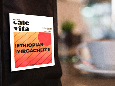Cafe Vita: Label Design Concept branding branding and identity coffee design graphic design label logo minimalist