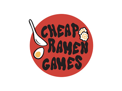 Cheap Ramen Games Logo branding branding and identity design graphic design logo vector
