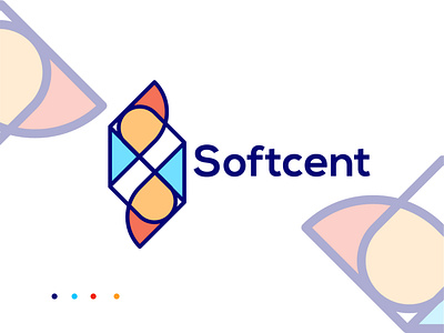 S Letter Logo + Softcent Modern Logo branding design graphic design icon illustration letter logo logo logo design s letter logo softcent modern logo ui ux vector