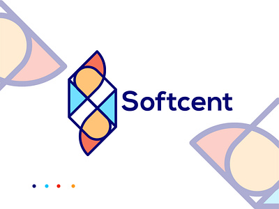 S Letter Logo + Softcent Modern Logo